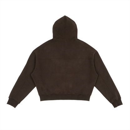 Zip-Up Boxy Hoodie