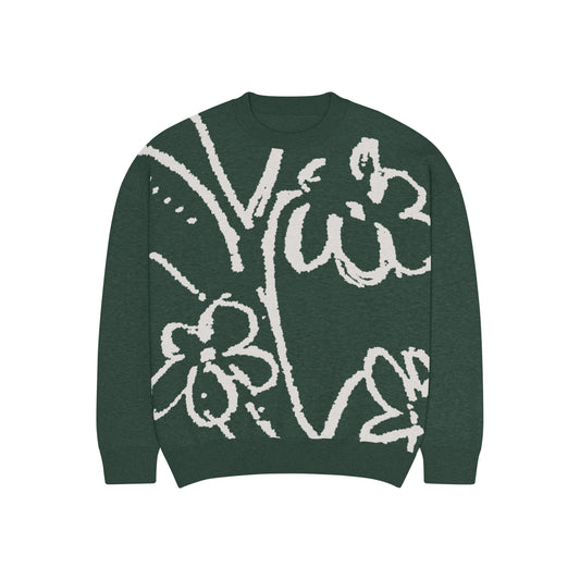 Flowers Knitted Sweater